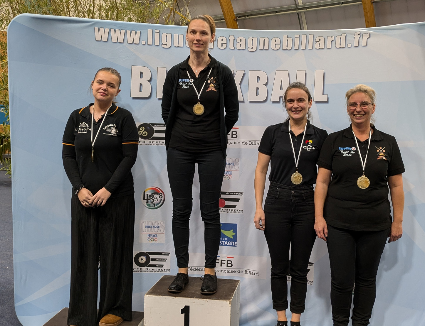 Podium féminin : Sonia Leminoux, Clara Creach, Clairvie Cottin, Patricia Gicquel