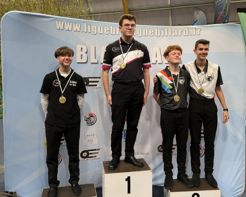 Podium U18 : Heol Le Roux,  Axel Colombel, Yvann Hoarau, Mathys Danet