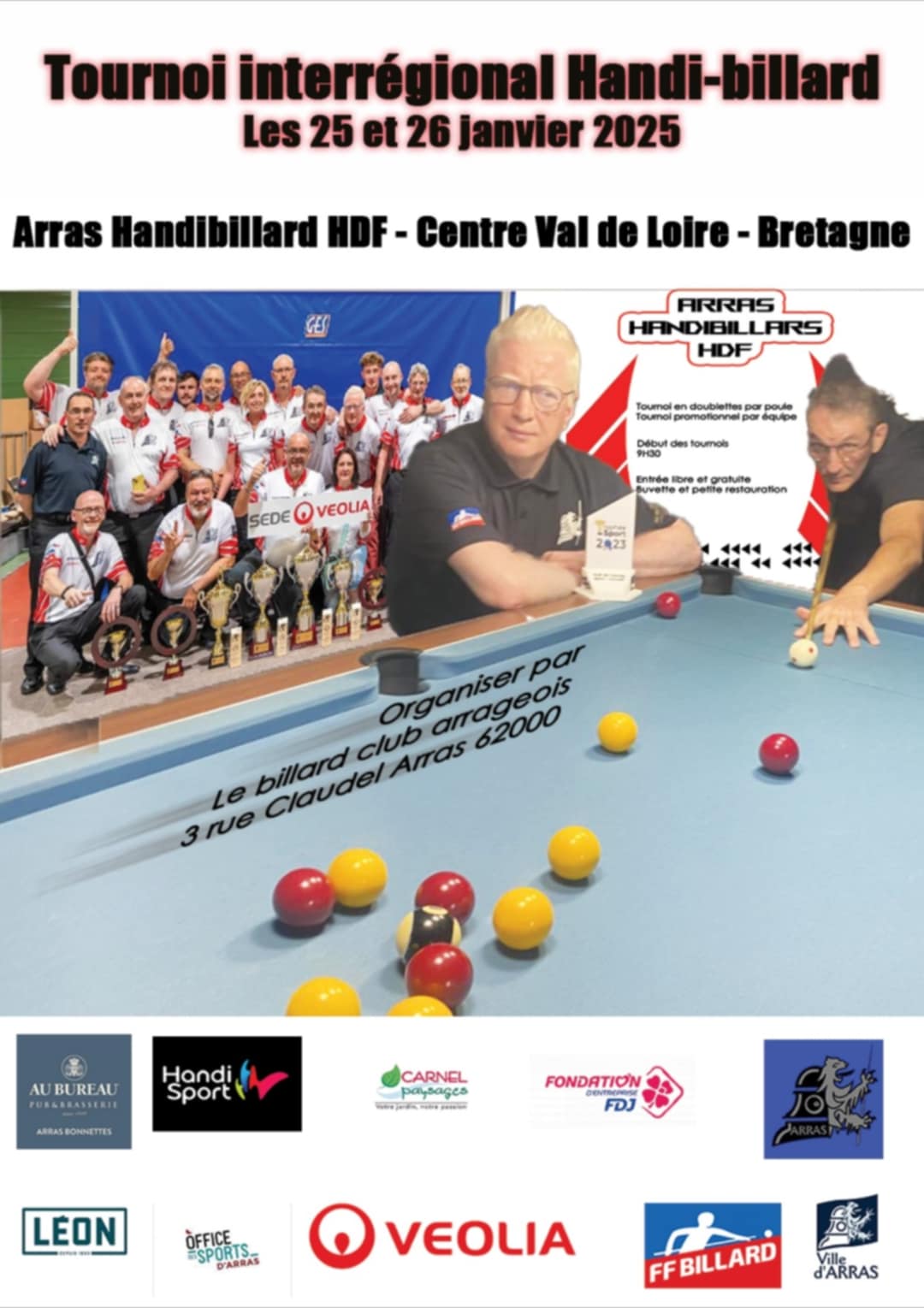 Tournoi interrégional handi billard